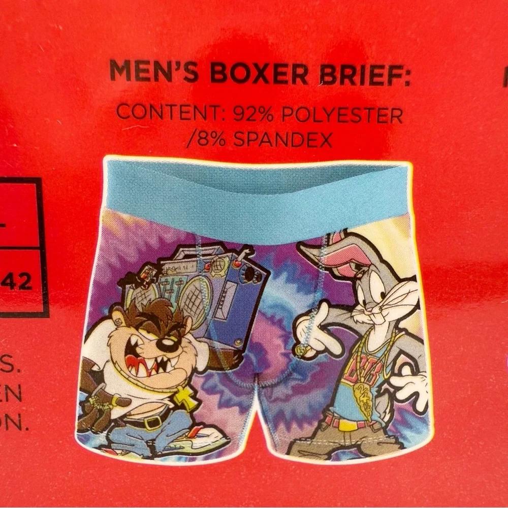Looney Tunes Boxer Briefs and Socks Gift Set Mens Large Underwear